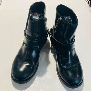 ALL SAINTS Sz 38 Jules  Chunky Biker Moto Style Zipper Closure Ankle Boots